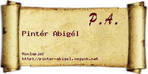 Pintér Abigél névjegykártya