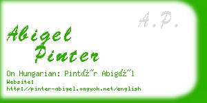 abigel pinter business card